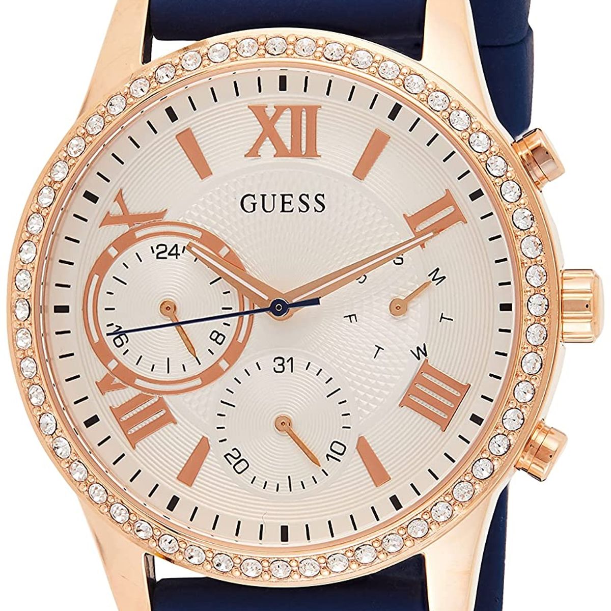 GUESS - Reloj Guess Solar W1135L3 Azul De Caucho Para Mujer.