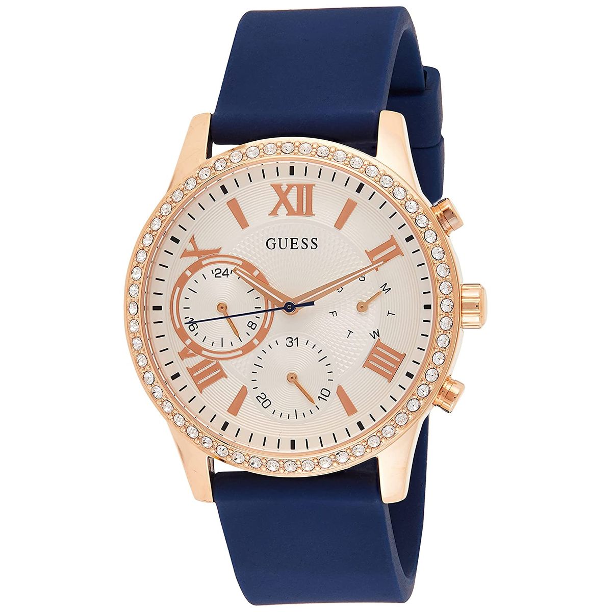 GUESS - Reloj Guess Solar W1135L3 Azul De Caucho Para Mujer.