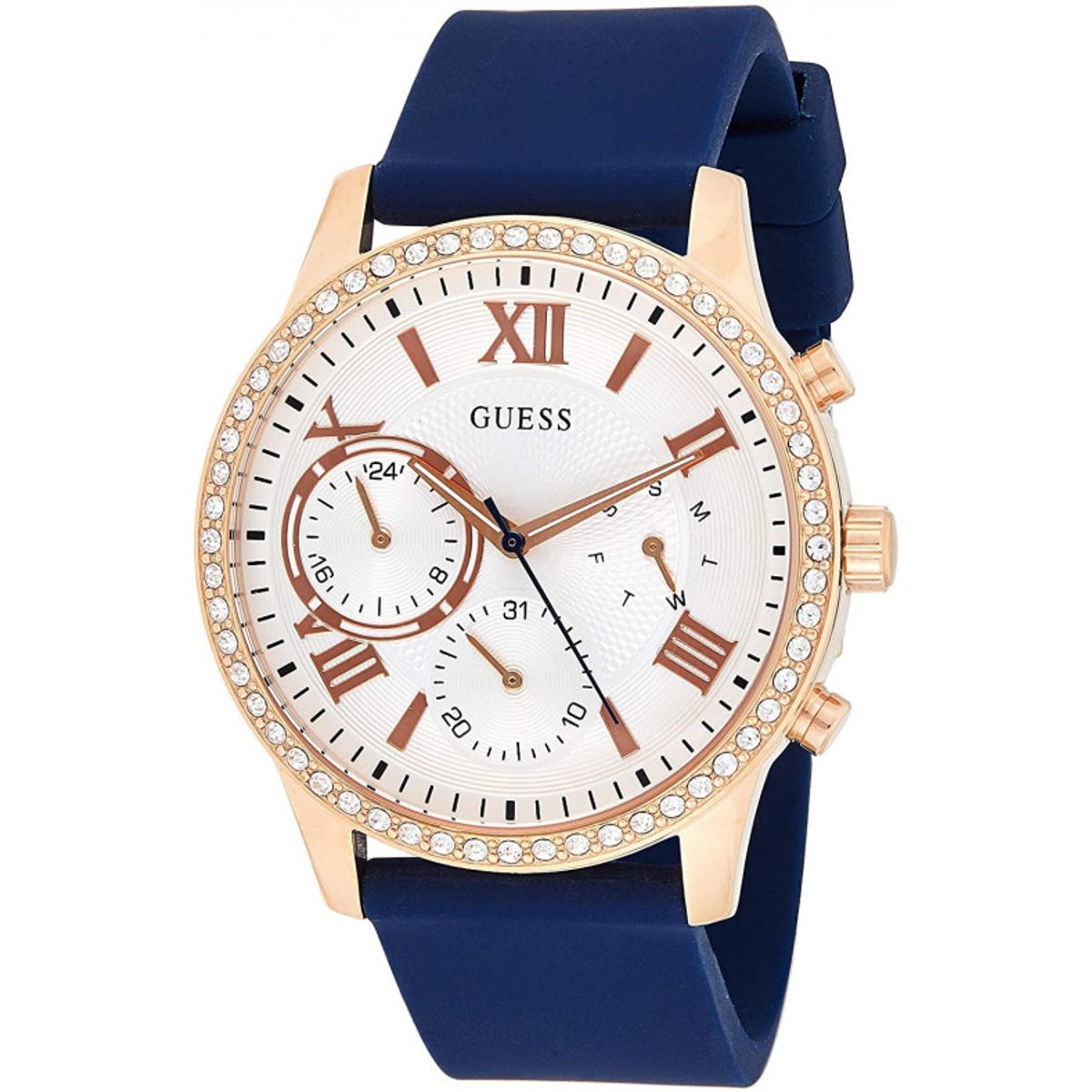 GUESS - Reloj Guess Solar W1135L3 Azul De Caucho Para Mujer.