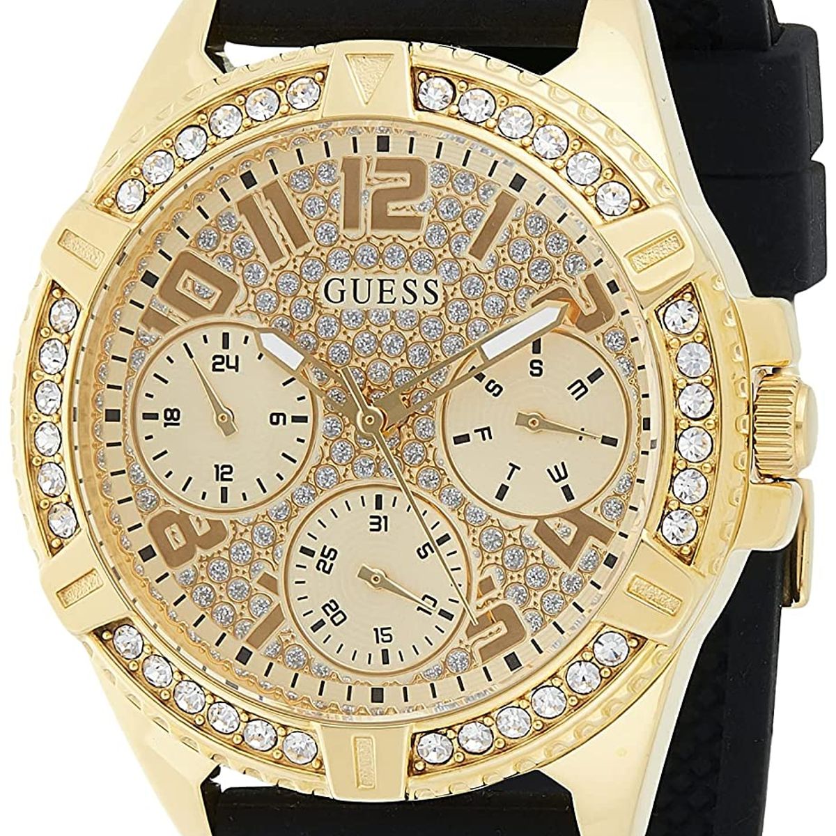 GUESS - Reloj Guess Lady Frontier W1160L1 Negro De Silicona Para Mujer.