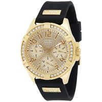 Reloj Lady Frontier W1160L1 Negro De Silicona Para Mujer.
