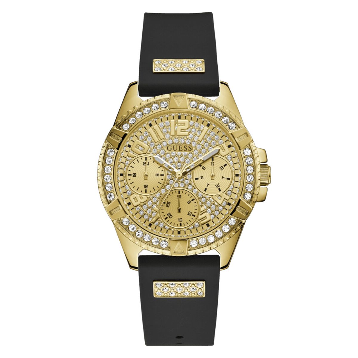 GUESS - Reloj Guess Lady Frontier W1160L1 Negro De Silicona Para Mujer.