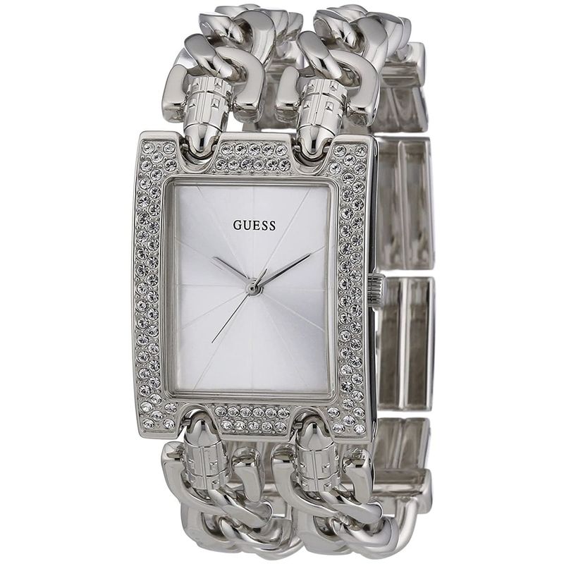 GUESS - Reloj Guess Heavy W95088L1 Plateado De Acero inoxidable Para Mujer.