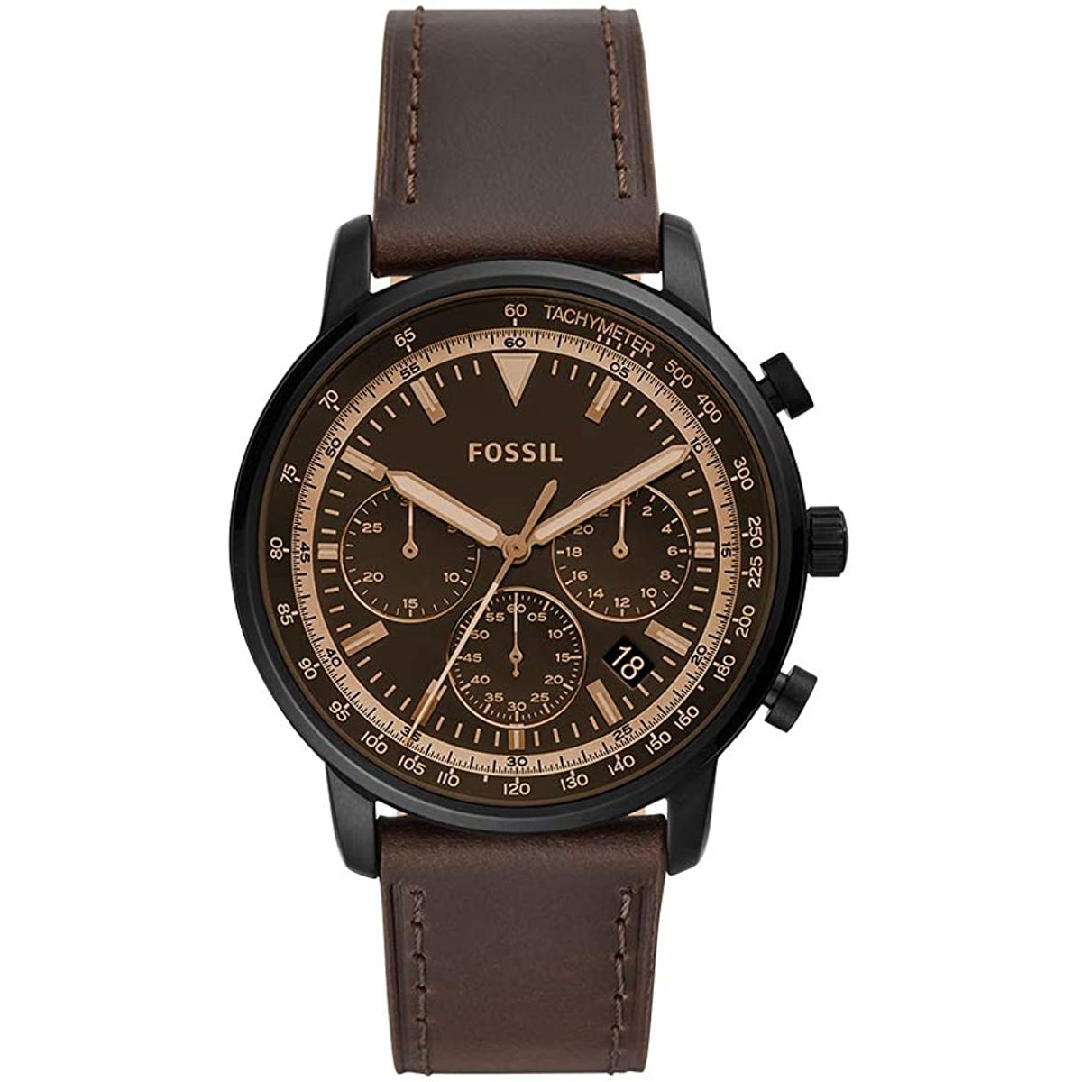 FOSSIL - Reloj Fossil Goodwin FS5529 Marrón De Cuero Piel Para Hombre.