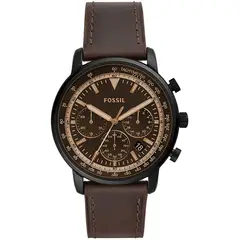 FOSSIL - Reloj Goodwin FS5529 Marrón De Cuero Piel Para Hombre