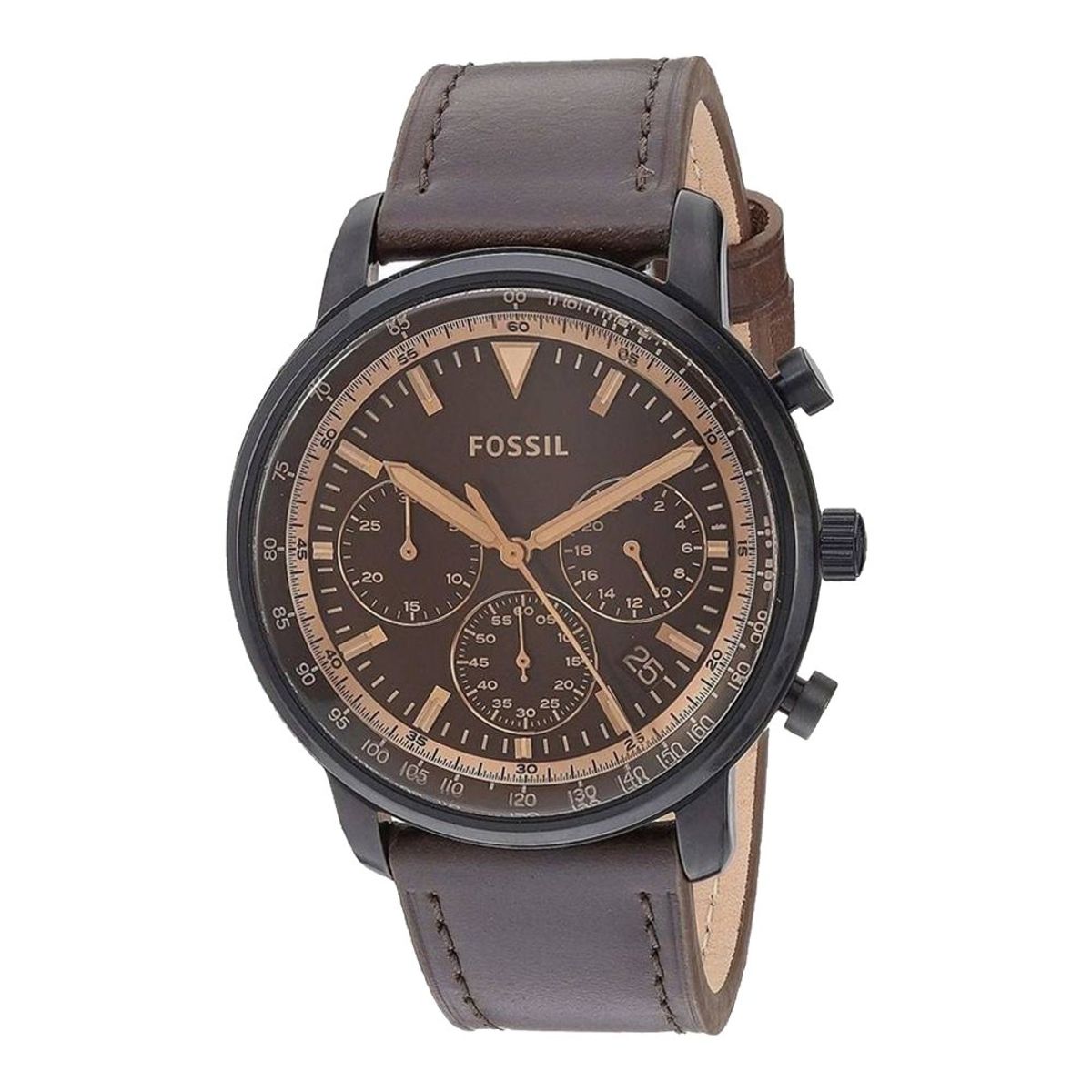 FOSSIL - Reloj Fossil Goodwin FS5529 Marrón De Cuero Piel Para Hombre.