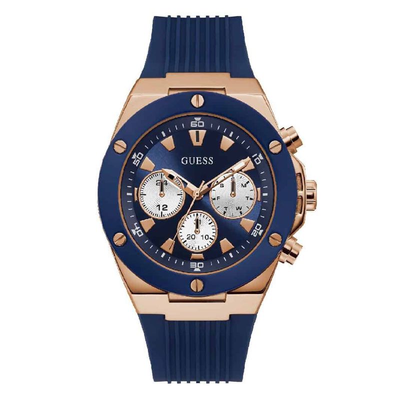 GUESS - Reloj Guess Poseidon GW0057G2 Azul De Silicona Para Hombre.