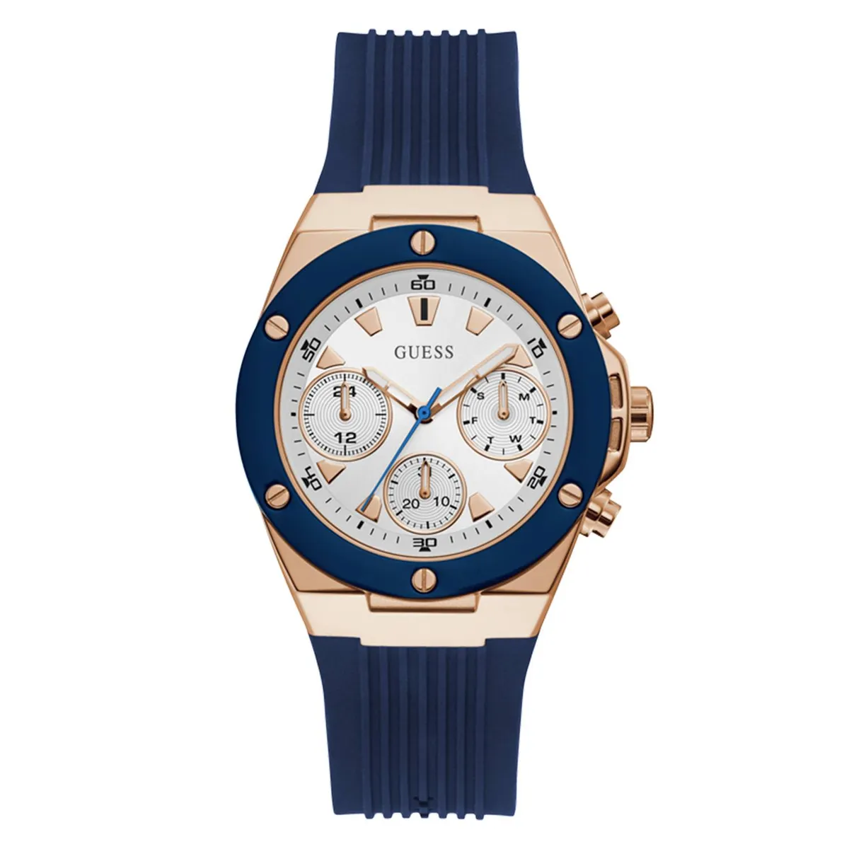 GUESS - Reloj Guess Poseidon GW0057G2 Azul De Silicona Para Hombre.