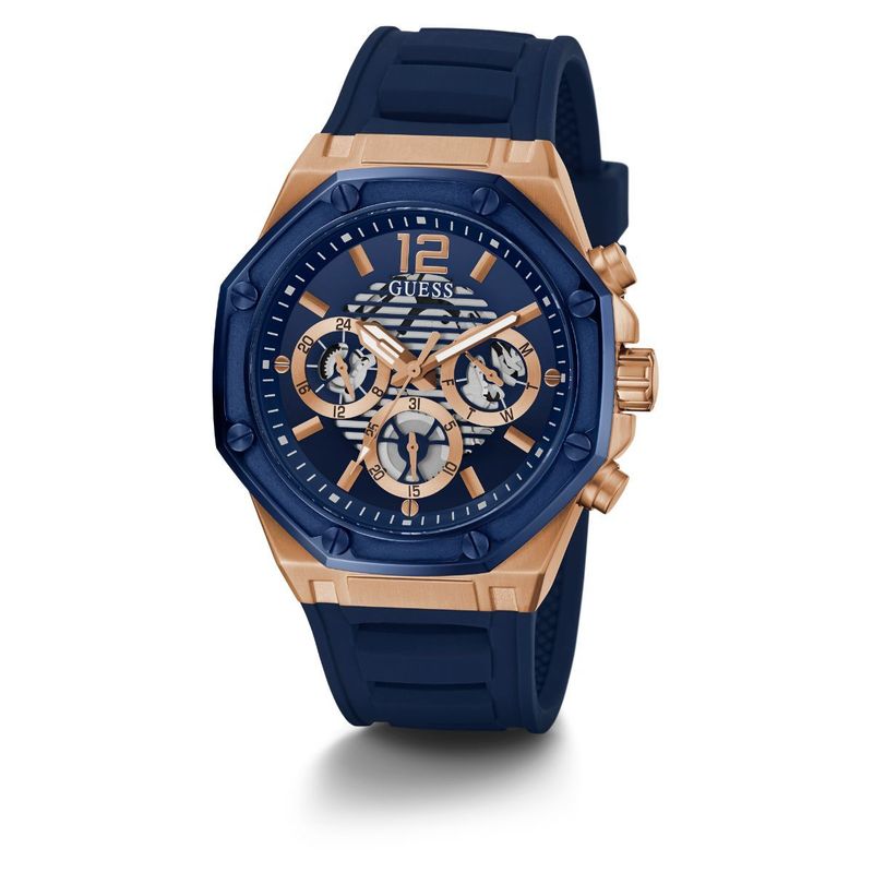 GUESS - Reloj Guess Momentum GW0263G2 Azul De Silicona Para Hombre
