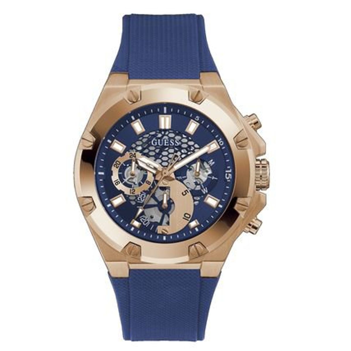 GUESS - Reloj Guess Third Gear GW0334G3 Azul De Silicona Para Hombre.