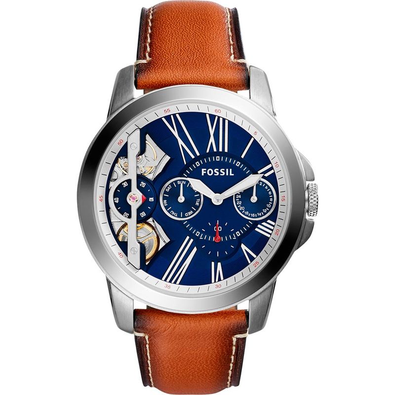 FOSSIL - Reloj Fossil Grant ME1161 Marrón De Cuero Piel Para Hombre.