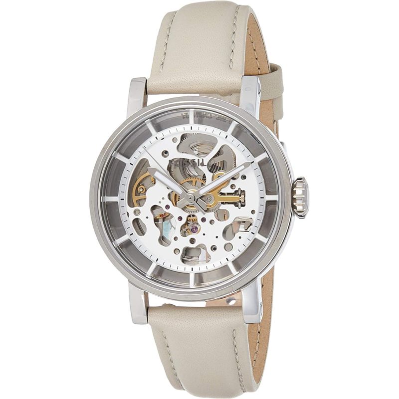 FOSSIL - Reloj Fossil Boyfriend ME3069 Beige De Cuero Piel Para Mujer.