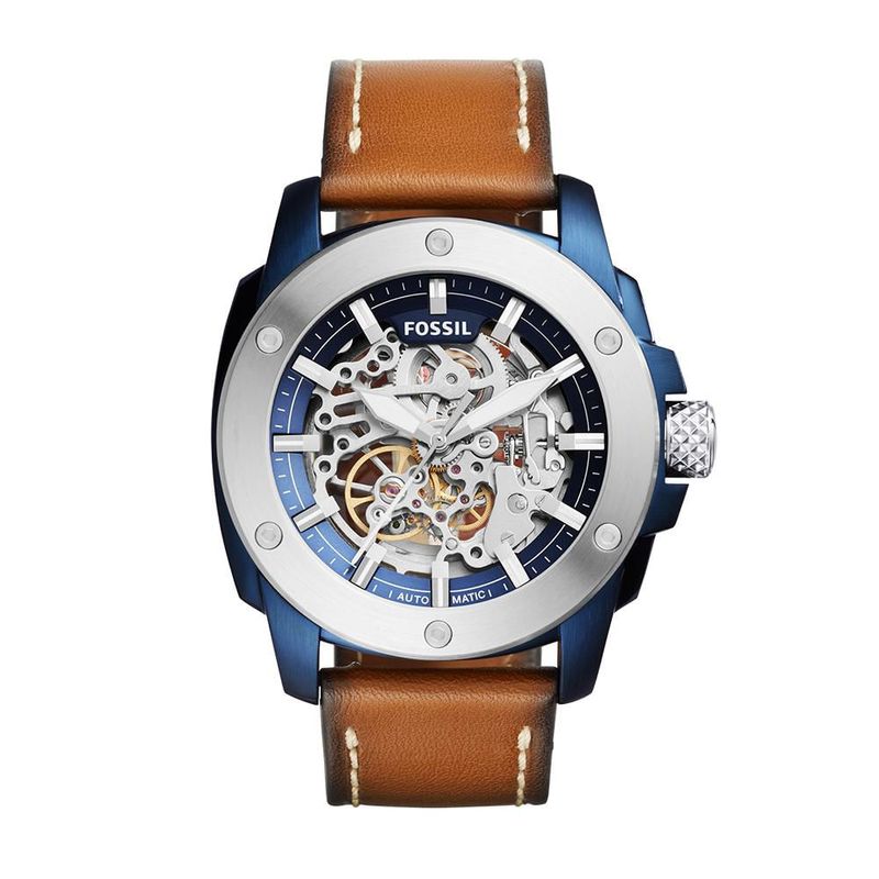 FOSSIL - Reloj Fossil Modern Machine ME3135 Marrón De Cuero Piel Para Hombre.