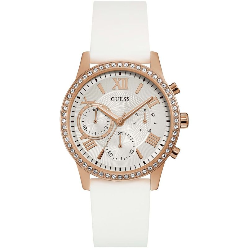 GUESS - Reloj Guess Classic W1135L1 Blanco De Silicona Para Mujer.