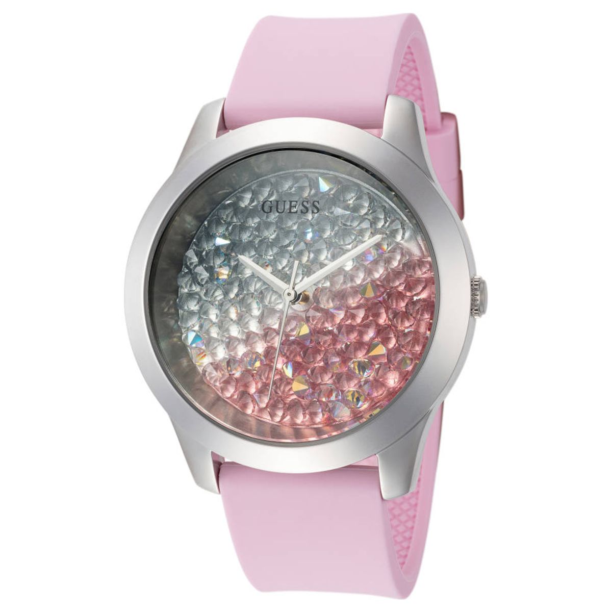 GUESS - Reloj Guess Crush W1223L1 Rosa De Silicona Para Mujer.