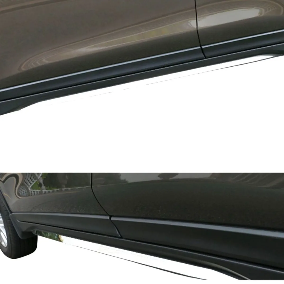 GENERICO - Par Faldones Laterales Para Automovil Negro