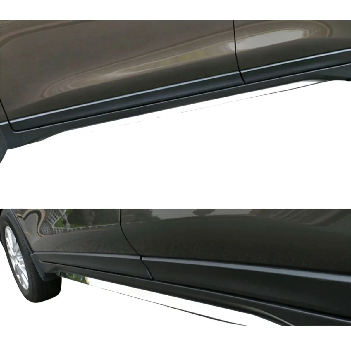 GENERICO - Par Faldones Laterales Para Automovil Negro