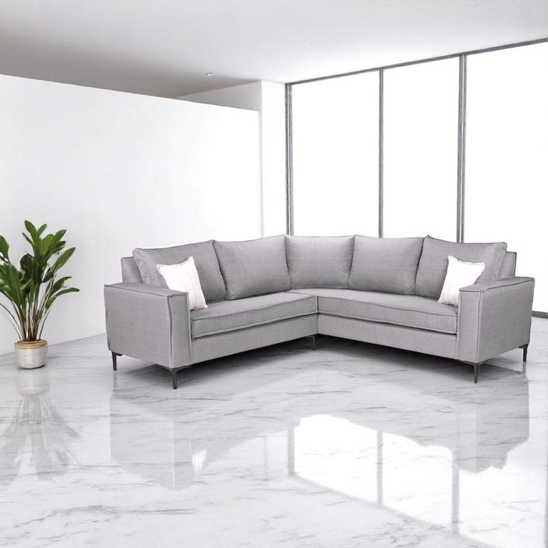 SITIAL HOME - SECCIONAL ESTAMBUL GRIS  CON RESORTES