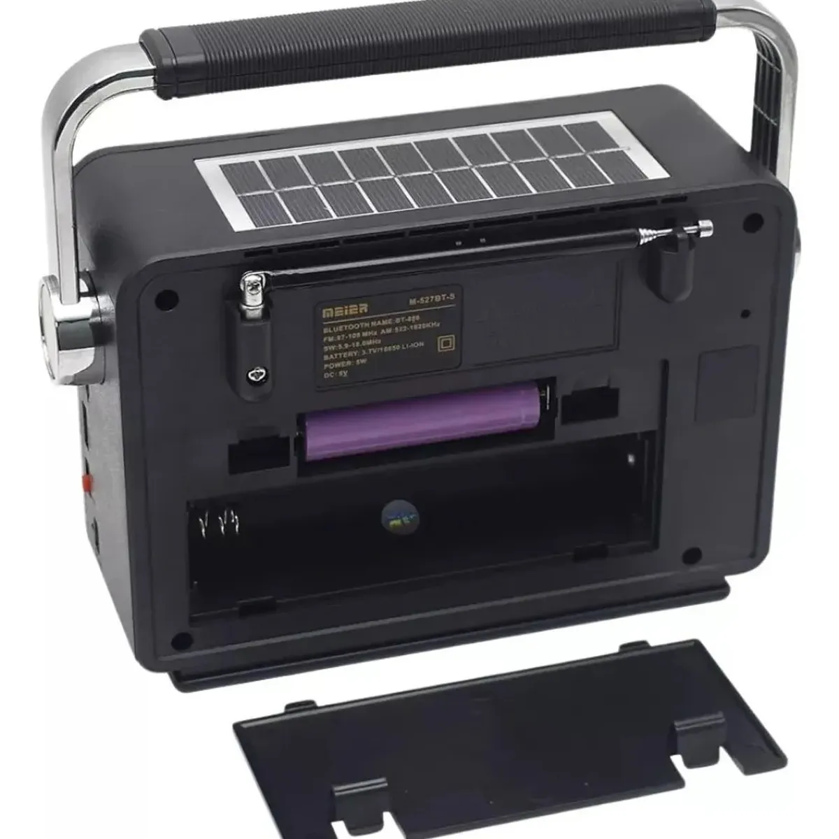 MUNDO MAGIA - Radio Vintage + Panel Solar + Linterna + Bt + Tf + Usb