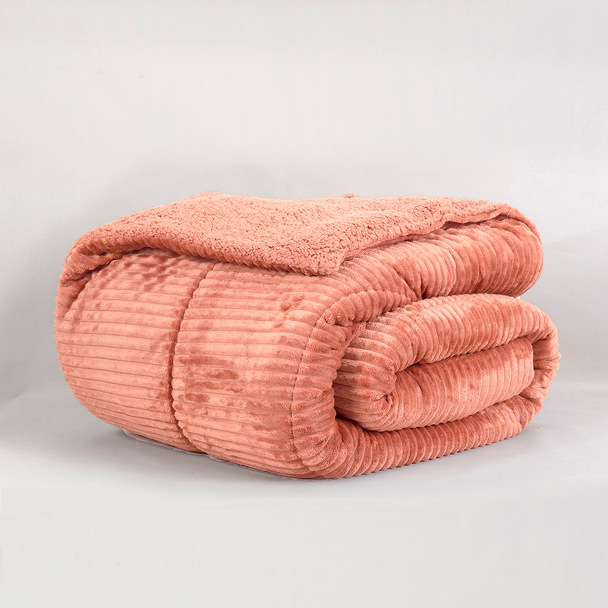 MASHINI - Plumón  Corduroy mashini  Sherpa King Coral