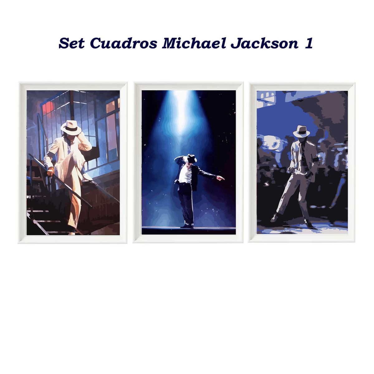 DECORACION CREATIVA - Set Cuadros Michael Jackson 1