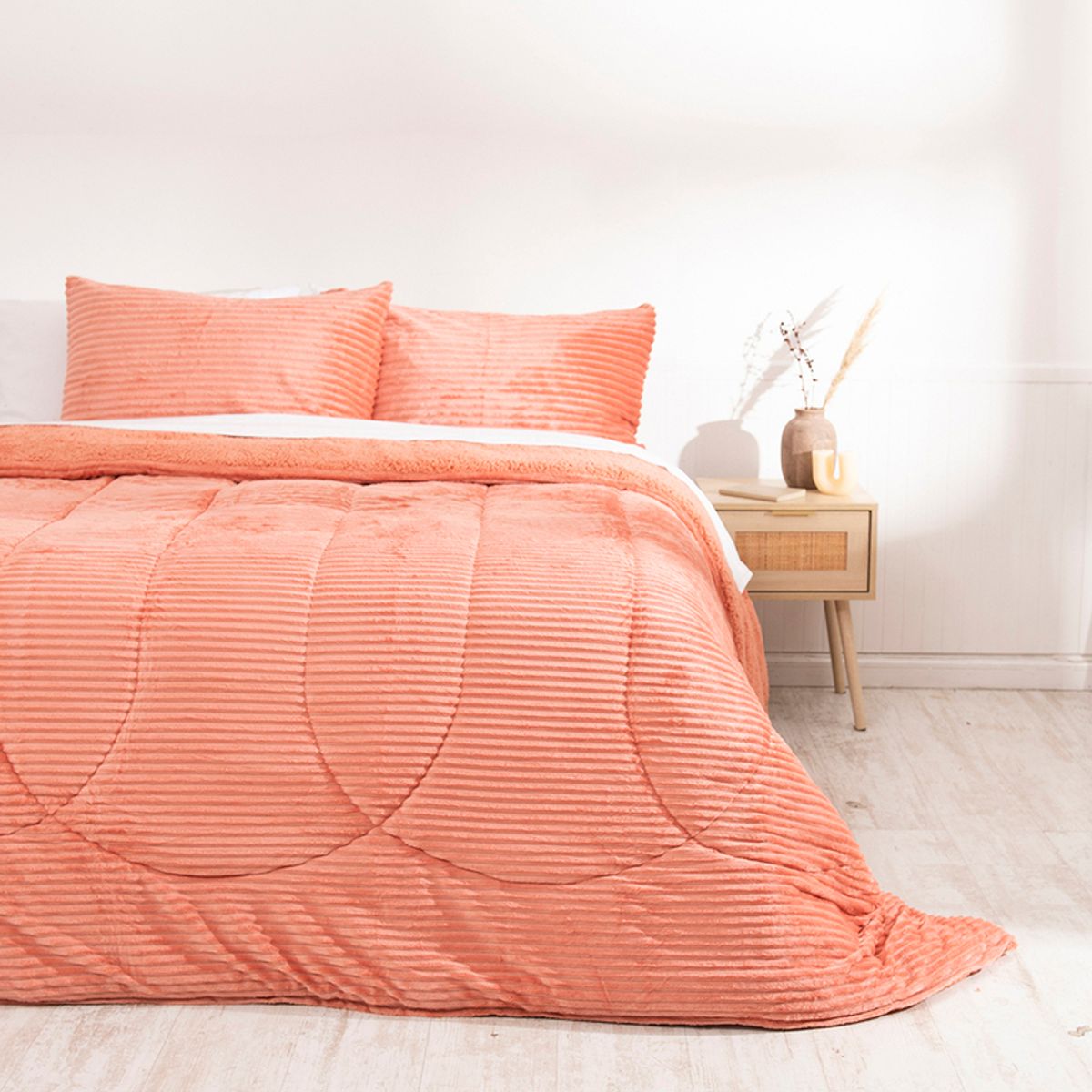 MASHINI - Plumón  Corduroy mashini sherpa Super King Coral