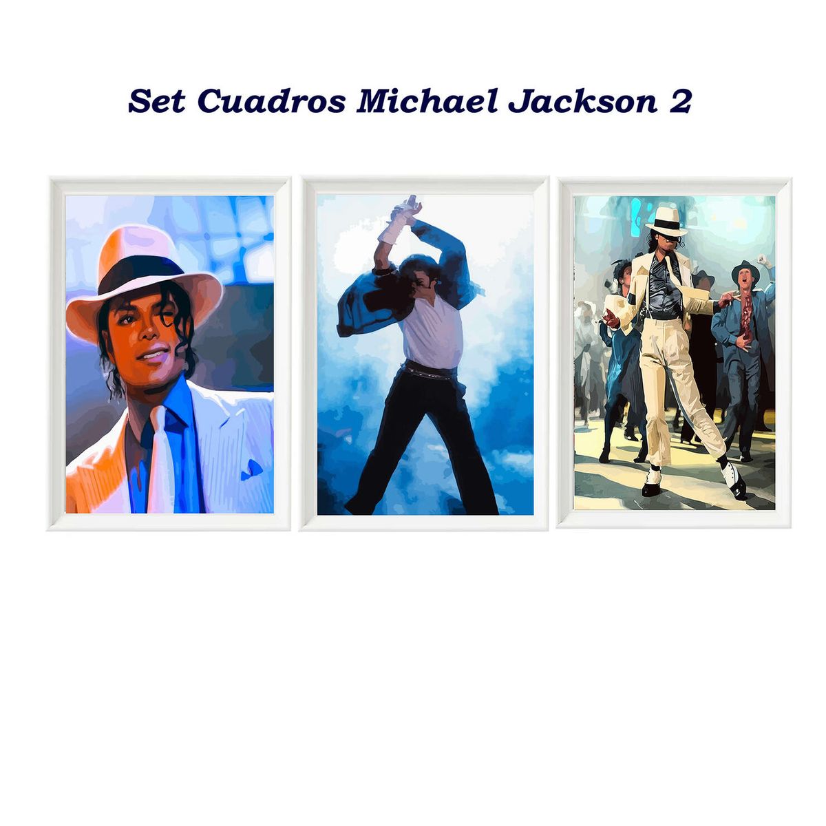 DECORACION CREATIVA - Set Cuadros Michael Jackson 2