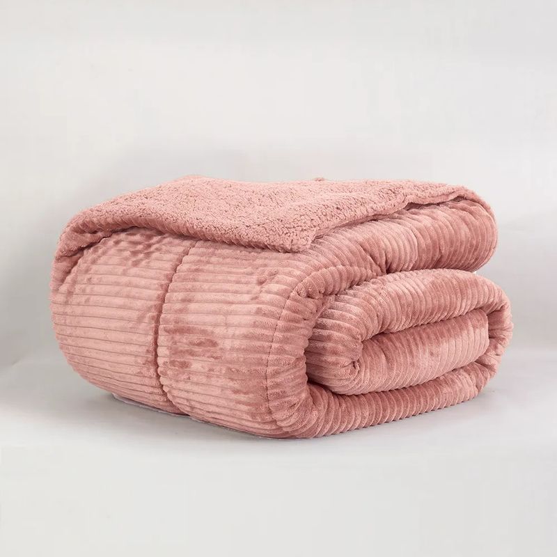 CANNON - Plumón Mashini Coral Sherpa Super King Rosado