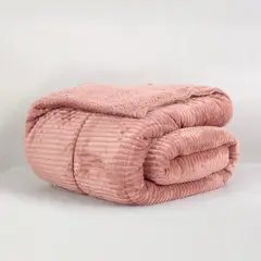 CANNON - Plumón Mashini Coral Sherpa Super King Rosado