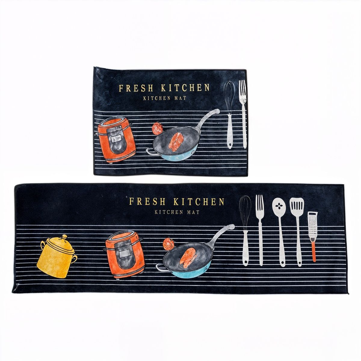 GENERICO - Set 2 alfombra antideslizante alfombras para cocina