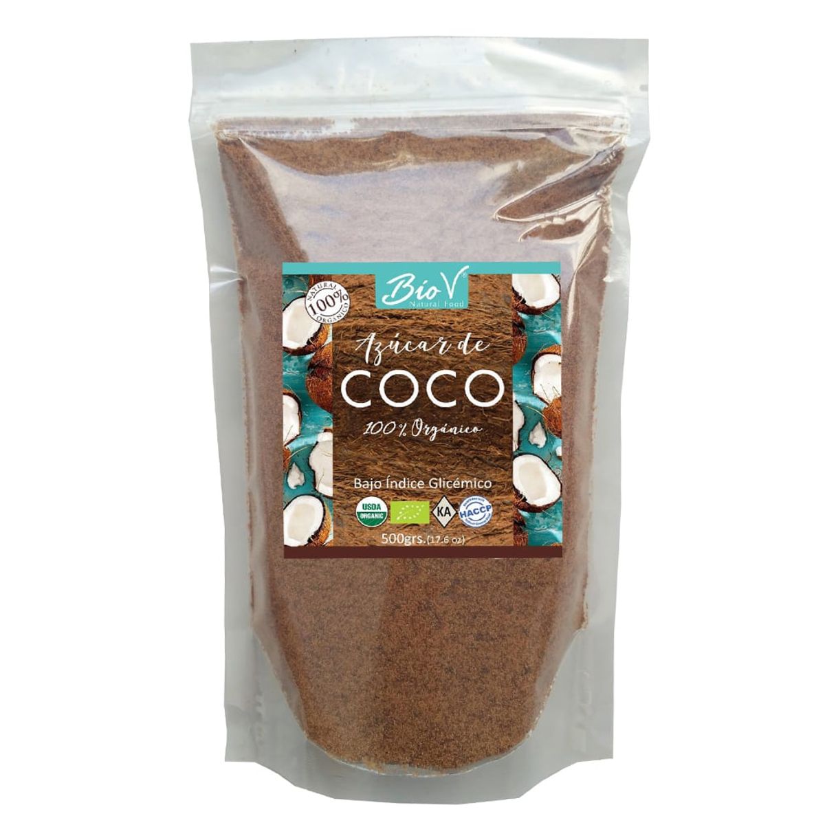 BIOV - Azúcar De Coco 500gr Orgánico Sin Gluten Vegano Bio V