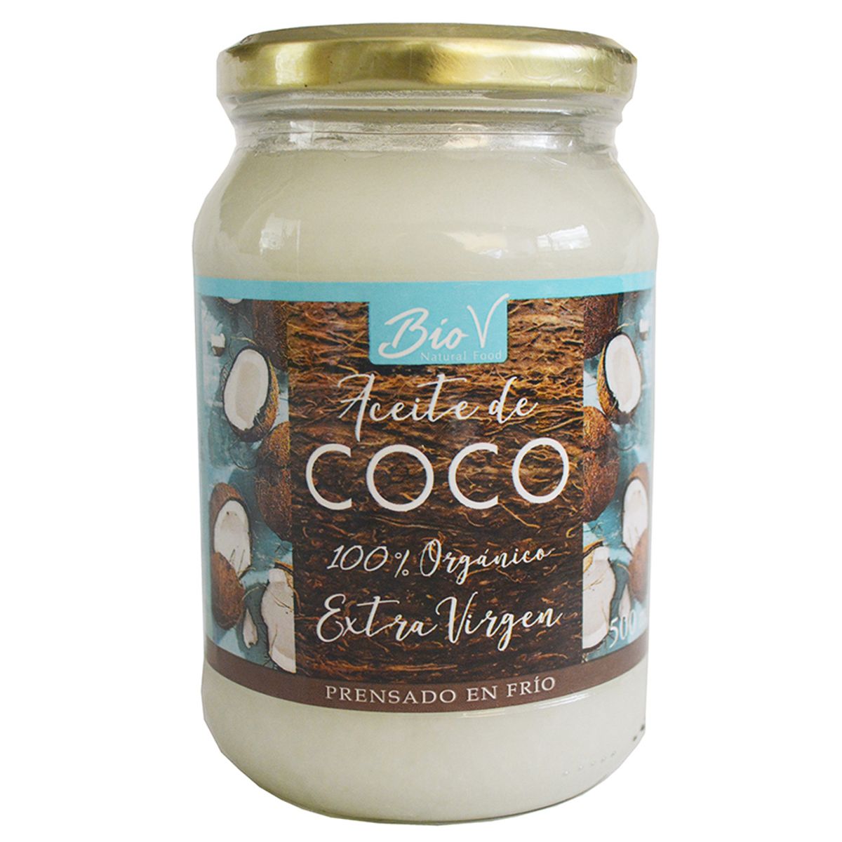 BIOV - Aceite de Coco Orgánico Prensado en Frio 500ml Bio V
