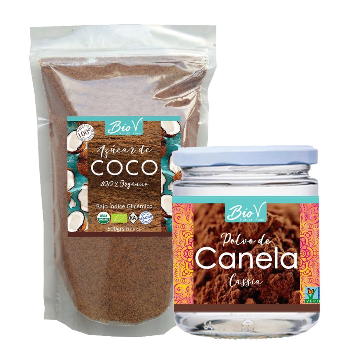 BIOV - Pack Canela 200g + Azucar de Coco 500gr Bio V