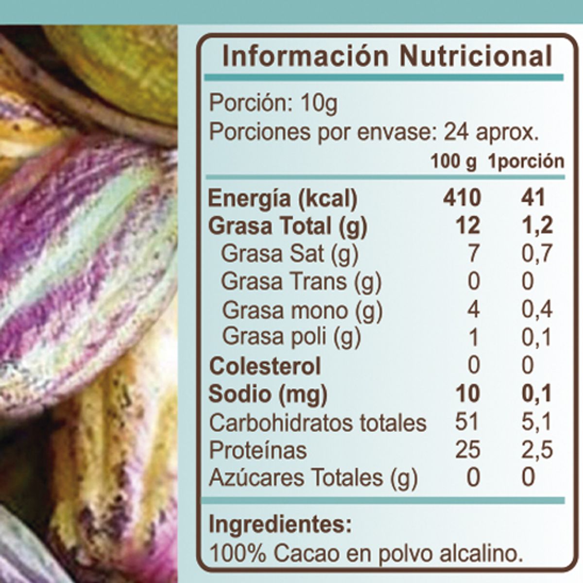 BIOV - Cacao Alcalino 500g Orgánico Vegano Sin Gluten Bio V