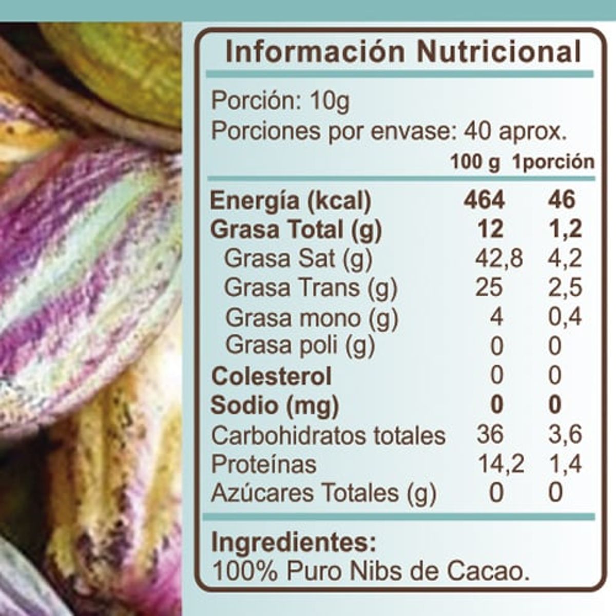 BIOV - Nibs de Cacao 200g Orgánico Sin Gluten Vegano Bio V