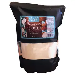 BIOV - Harina de Coco 1 Kg Sin Gluten Natural Baja en Carbohidratos