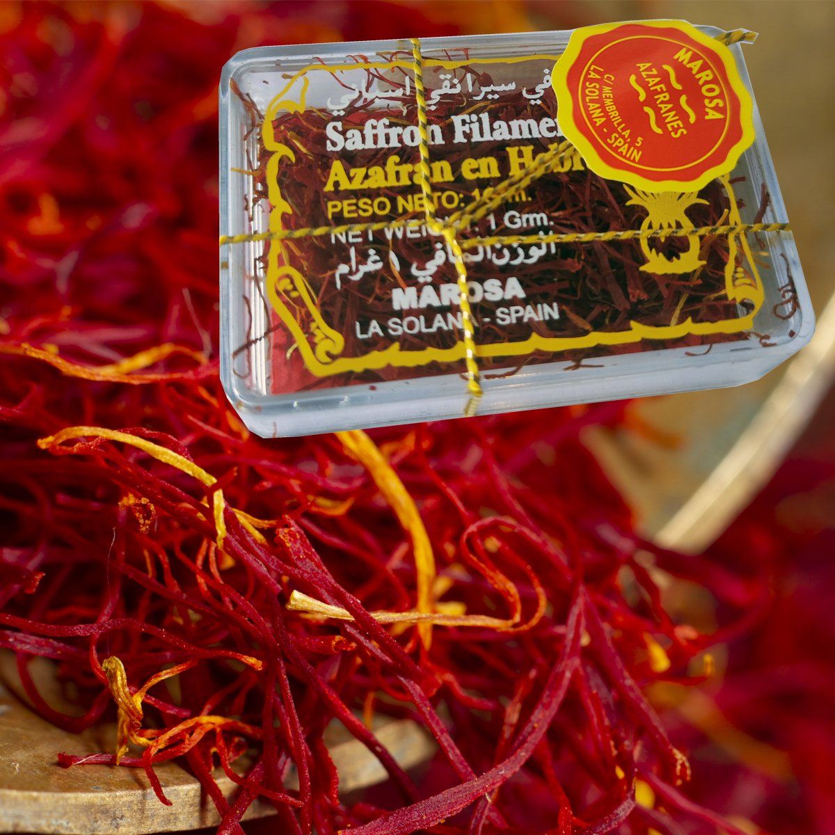 BIOV - Azafrán Español 1g Marosa Hebras Puras Gourmet Bio V