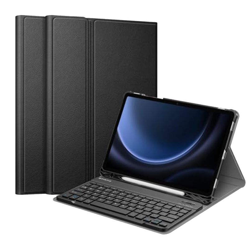 JOIGO - Funda Con Teclado Español Para Samsung Tab S9 fe Plus 124 Negro