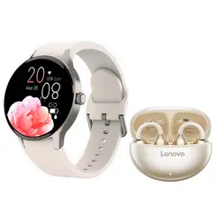 LENOVO - Reloj inteligente Y80 Blanco Smartwatch y Audifonos TA140 -W.
