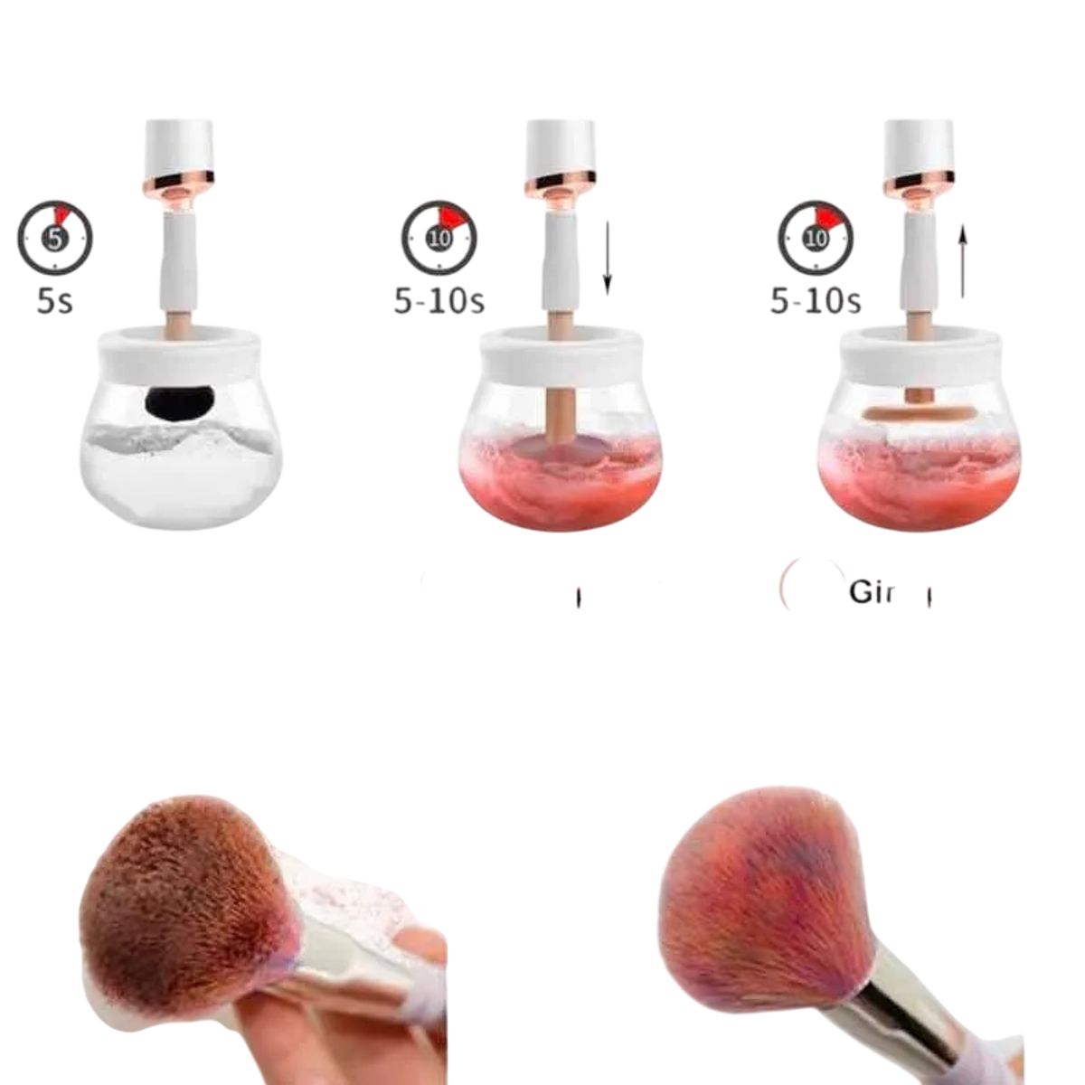 GENERICO - Limpiador Eléctrico Brochas Maquillaje