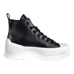 HERIEL - Zapatilla Eco Cuero Plataforma Run Tendencia Urbana Con Caña