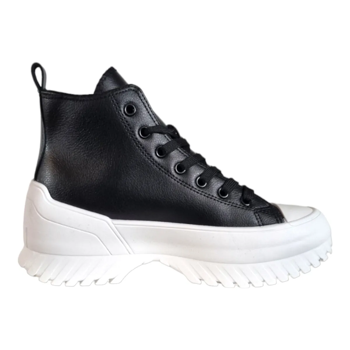 HERIEL - Zapatilla Eco Cuero Plataforma Run Tendencia Urbana Con Caña