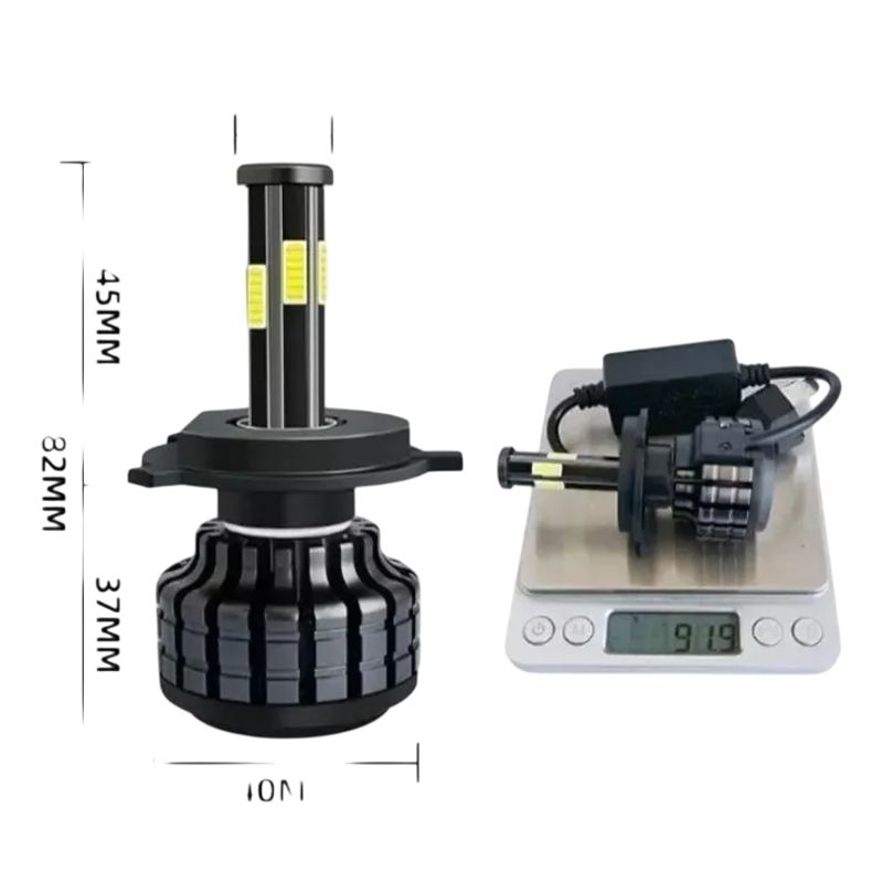 GENERICO - Kit Ampolletas Led H4 Luces X4 Luz H4 Luces Turbo Led