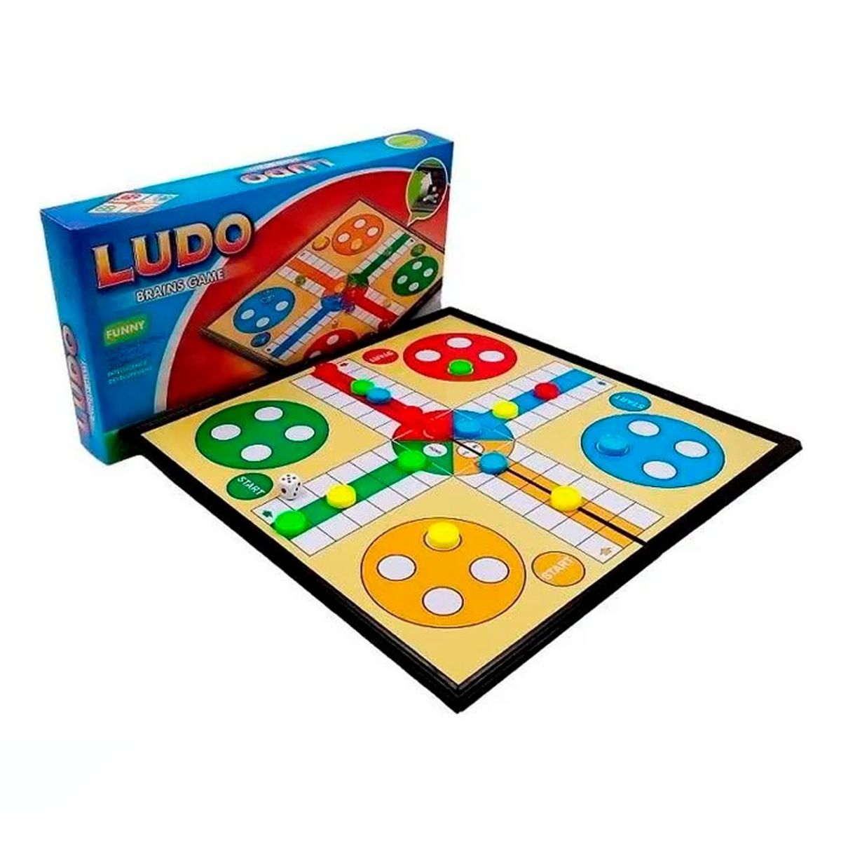 GENERICO - Juego De Mesa 4 Jugadores Ludo Magnético Tablero Plegable