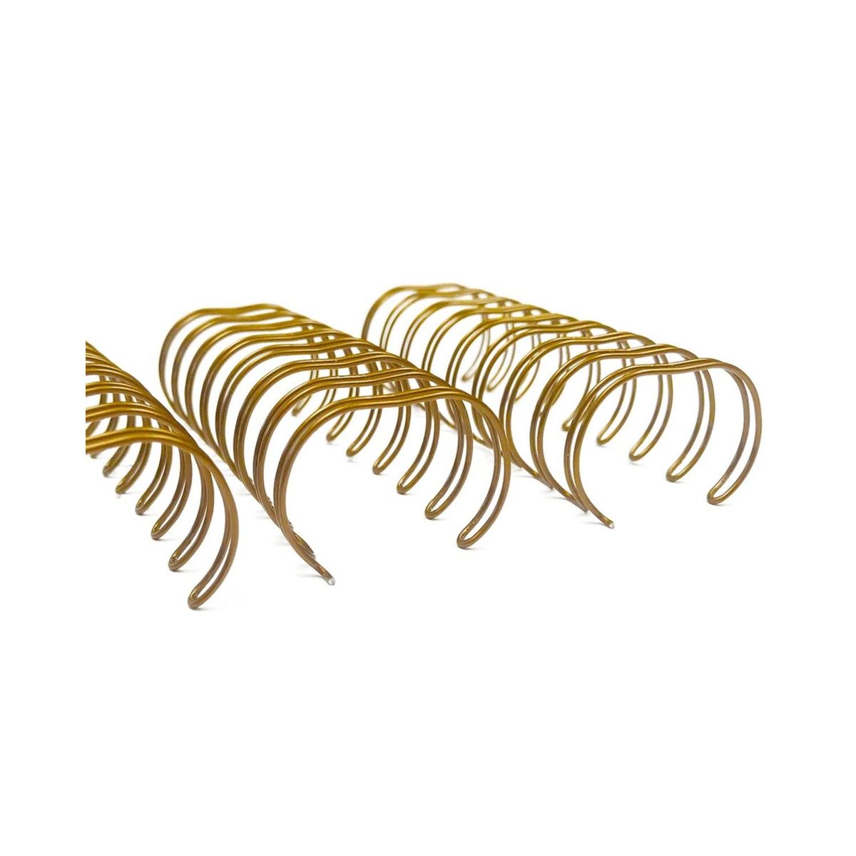 GENERICO - Anillo Metalico Doble Cero 2:1 25.4mm 1 Plg 10 Unid Dorado