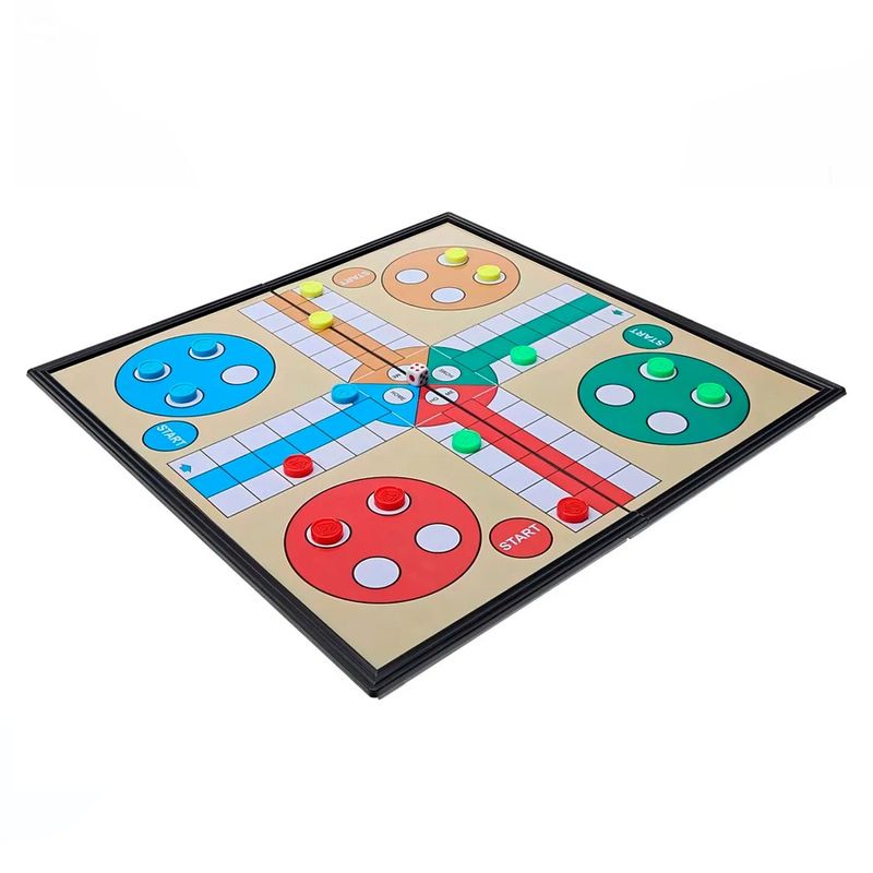 GENERICO - Ludo Magnético Tablero Plegable Juego De Mesa 4 Jugadores