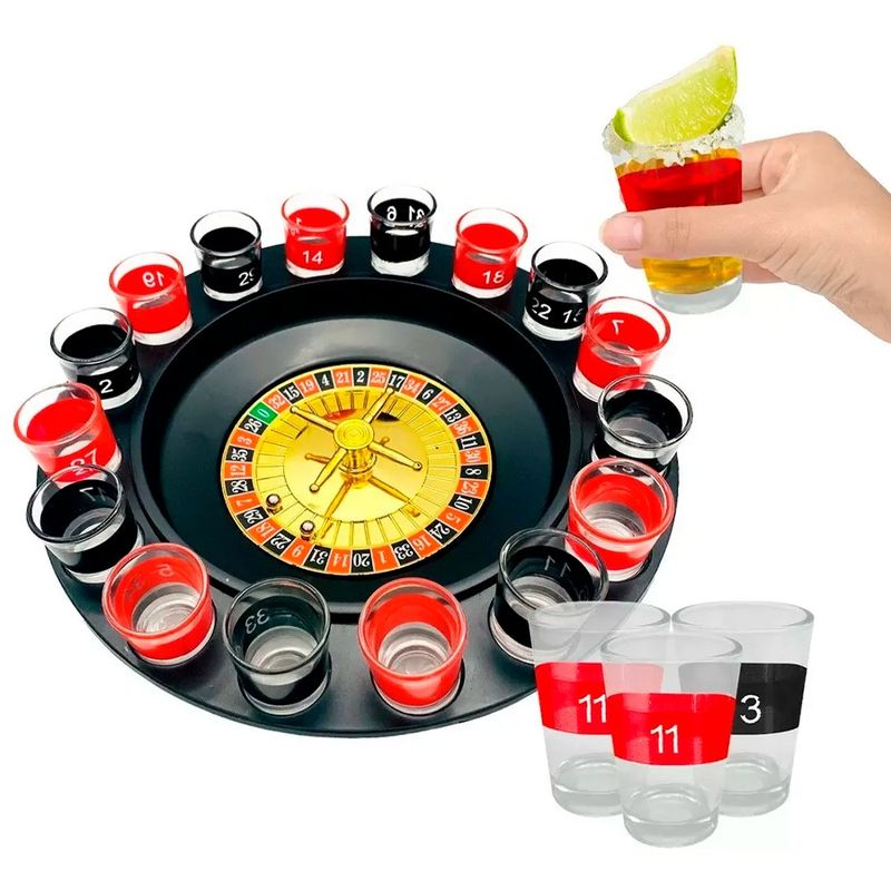 GENERICO - Casino Ruleta De 16 Shots Fiesta Juegos De Beber