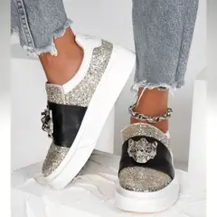ANNY OUTFITS - Zapatillas cuero Gliter Tigre