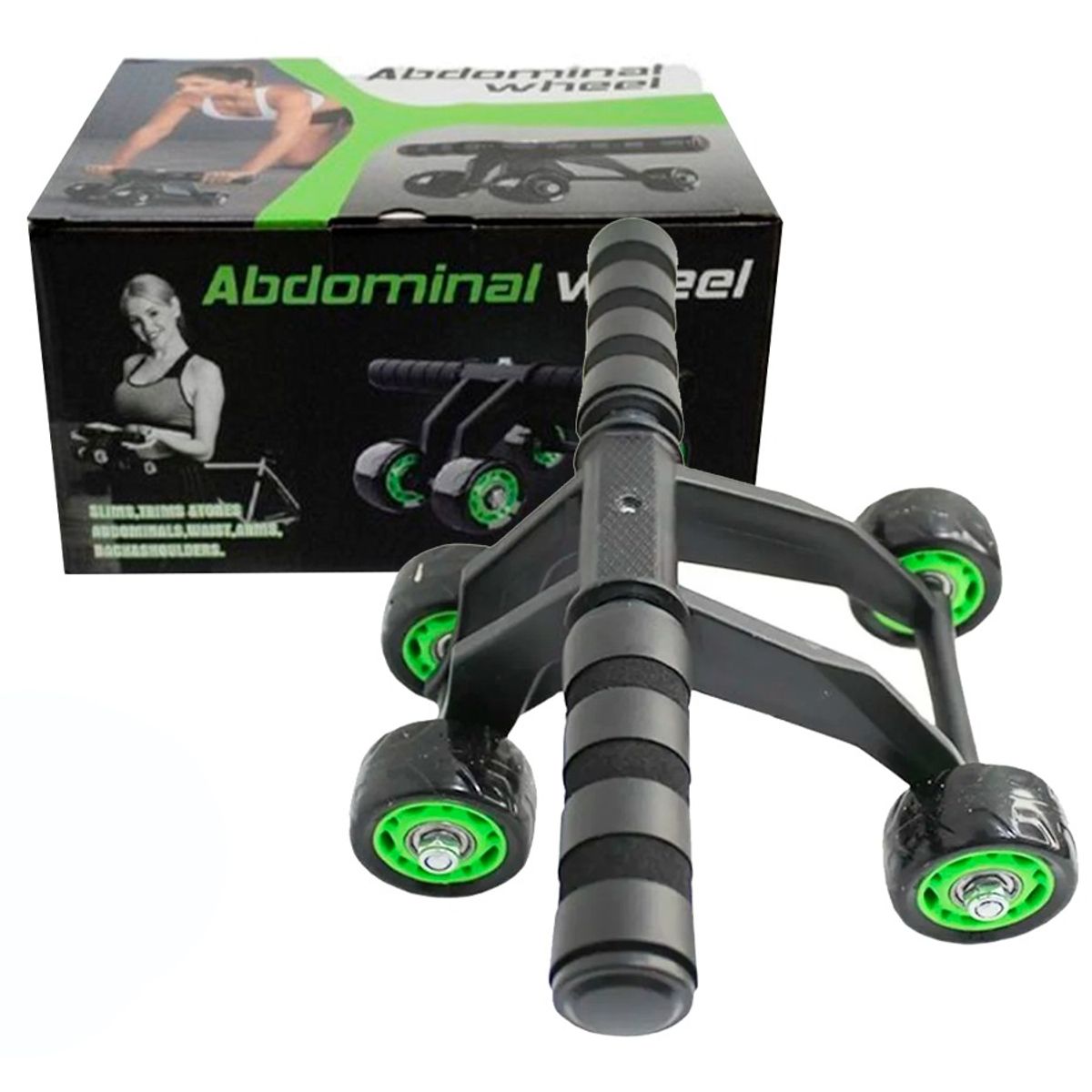 GENERICO - Rodillo Abdominal De 4 Ruedas Para Ejercicios