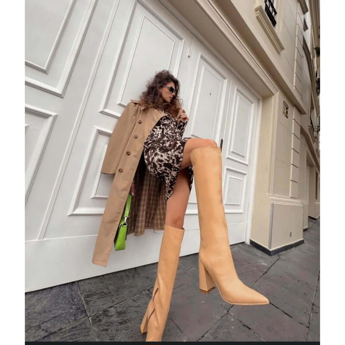 ANNY OUTFITS - Bota Rose Cuero Beige Natural